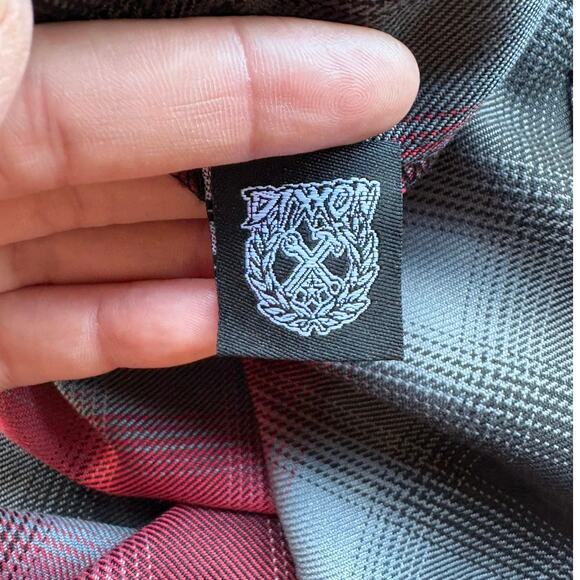 NWOT DIXXON Womens Black Grey Red The Blazer Pearl Snap Flannel Shirt Jacket - L - Picture 7 of 8